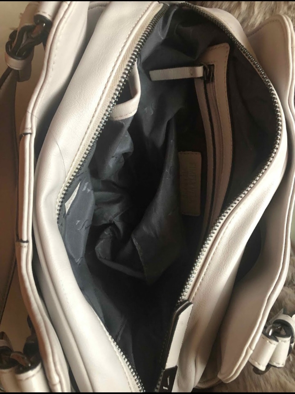 Vera Wang Taupe Shoulder Bag | Neutral Everyday Purse | Minimalist Style - Picture 3 of 6